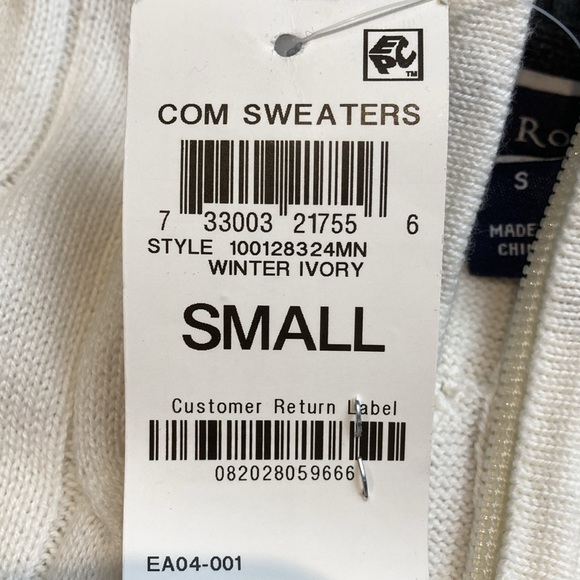 Club Room Cable-Knit Quarter-Zip Crew Neck NWT - Picture 5 of 6